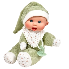 Пупс, серия SOFT DOUDOU, в зеленой одежде в коробке, 26см, Nines d`Onil (04224)