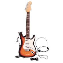 Электронная рок-гитара с плечевым ремнем и микрофонной гарнитурой, Bontempi (241310)