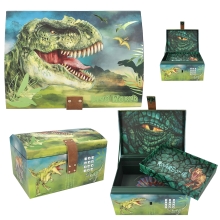 Ящик для сокровищ Dino World с кодом, звуком и светом, Depesche (12115)