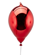 Ялинкова прикраса Повітряна кулька червона висота 32см, Enzo De Gasperi (EDG Italy) 62925