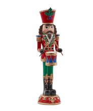 Декор різдвяний солдатик з барабаном висота 35см, Enzo De Gasperi (EDG Italy) 83689