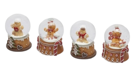 Декор Снігова куля Марципан висота 6,5см в асортименті, Enzo De Gasperi (EDG Italy) 69031