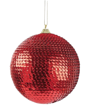 Куля новорічна ялинкова червона діаметр 10см, Enzo De Gasperi (EDG Italy) 78347