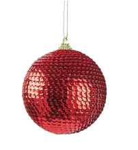 Куля новорічна ялинкова червона діаметр 8см, Enzo De Gasperi (EDG Italy) 78408