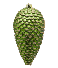 Куля новорічна ялинкова Шишка зелена висота 25см, Enzo De Gasperi (EDG Italy) 23204