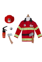 Party Supplies Fireman suit (with accessories) size US 5-6, Great Pretenders (81355)