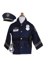 Party Supplies Police costume (with accessories) size US 5-6, Great Pretenders (81485)