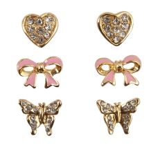 Набір сережки-гвоздики, 3шт, Great Pretenders (90604)