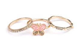 Набір каблучок Метелик, 3шт, Great Pretenders (92002)