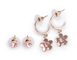Party Supplies Set of earrings Flowers, 2 pcs, Great Pretenders (92402)