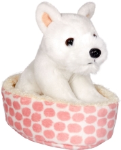 Мягкая игрушка щенка терьера Ник в корзине, Spiegelburg (17844)