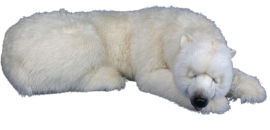 Animated Plush Toy Polar bear sleeping, L. 215cm, HANSA (0004)