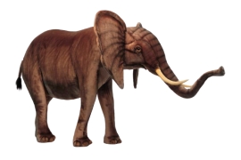 Animated Plush Toy Elephant, standing, H. 124cm, HANSA (0029)