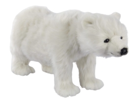 Animated Plush Toy Polar bear standing, L. 48cm, HANSA (0776)