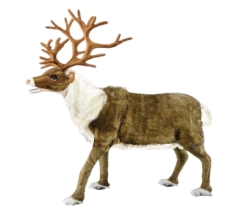 Animated Plush Toy Reindeer, H. 120cm, HANSA (0867)