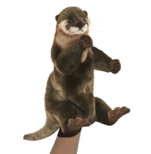 Plush Puppet Otter Puppet series, H. 28cm, HANSA (4031)