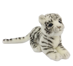 Plush Toys Plush Toy White tiger cub lying down, L. 26cm, HANSA (4089)