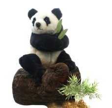 Plush Toy Panda sitting, H. 25cm, HANSA (4184)