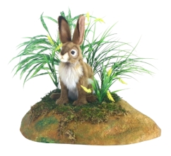 Plush Toy Black-tailed Jack rabbit, H. 20cm, HANSA (5911)
