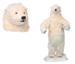 Plush Toy Polar bear standing, H. 140cm, HANSA (6506)