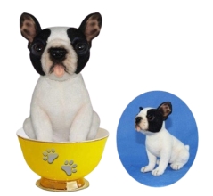 Plush Toy French Bulldog, H. 15cm, HANSA (8413)