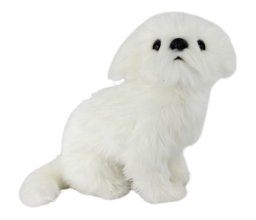 Мягкая игрушка Ши-тцу белая высота 30см, Hansa (7323)