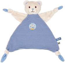 Blanket for hugs Bear Baby Charm, blue 29x35cm, Die Spiegelburg (85792)