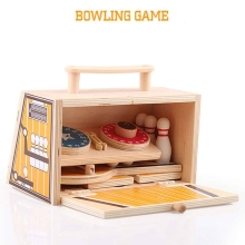 Game Suitcase Bowling - Wooden Toy, Bass&Bass | B76019