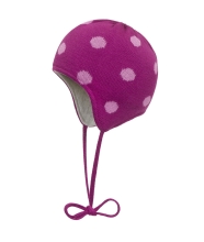 Шапка для девочки Горох (цвет сиреневый) р.49, Dolli (49586)