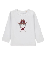 Лонгслив унисекс цвет белый размер 92, Bellybutton (29998)