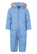 Зимний пуховой комбинезон для мальчика с перчатками (цвет голубой) р.62, Ticket (59660)
