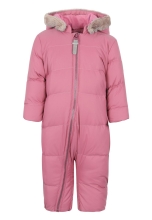 Зимний пуховой комбинезон для девочки с перчатками (цвет розовый) р.68, Ticket (55075)