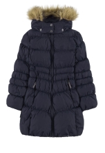 Зимнее пальто для девочки пуховое (цвет темносиний) р.104, Ticket (96245)