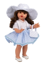 Кукла в бело-голубом платье, 50см, Mariquita Perez (06164)