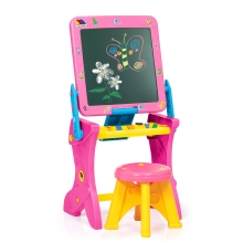 Easel table with chair, pink Molto (10722)