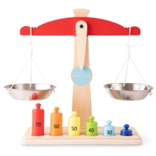 Toy wooden scales with weights, New Classic Toys (10662)