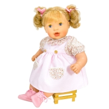 Doll Claudia in a pink dress, 55 cm, Nines d`Onil (5000)