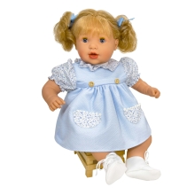 Doll Claudia in a blue dress, 55 cm, Nines d`Onil (5010)