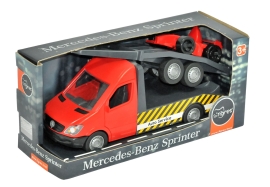 Toy Car Mercedes-Benz Sprinter tow truck with carriage (red), Tigres (97402)