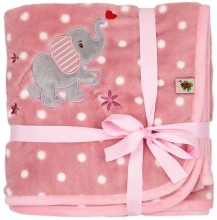 Plaids and Blankets Soft blanket, pink, Baby Charm 75x100cm, Spiegelburg (86010)