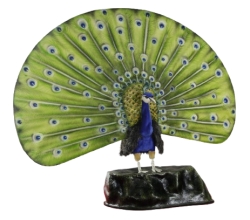 Plush Toys Plush Toy Peacock on a rock, width 130cm, Hansa (76876)