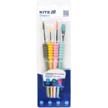 Набор из 4-х кистей с гриппом синтетика Creative, Kite (21667)