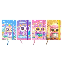 Notebook with elastic A7 3D 680x100 mm, Owl, Malevaro (63715)