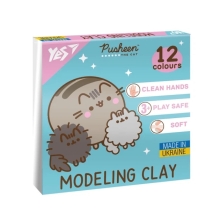 Plasticine Yes, 12 colors, 240g Pusheen, YES (21612)