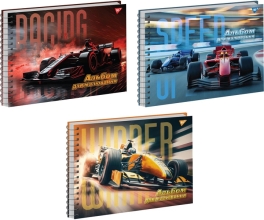 Альбом для рисования А4 40л./100 спираль Racing выб.гибрид.лак, YES (82569)