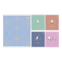 Зошит учнівський Miffy Bunny А5/18 кл. глитер+УФ+soft touch, YES (07844)