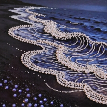 Do It Yourself Painting with pearls Strateg Pearl Waves 30x30 (ZZH3030-4)