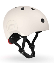 Шолом захисний дитячий Scoot and Ride, світло-сірий, з ліхтариком, 51-53см (SR-190605-ASH)