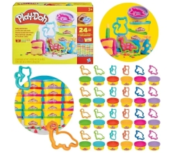 Play-Doh Набір маси для ліплення, 24 баночки з формочками, Hasbro (47513)