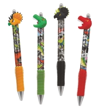 Automatic write-erase pen 0.5 blue DINOSAURS display 36 pcs., Malevaro (80495)